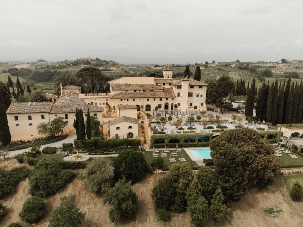 Aerial view of Castello Del Nero COMO